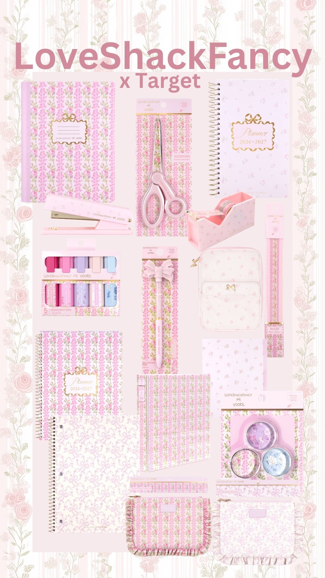 LoveShackFancy x Target
School supplies
Pink
Tablets

#LTKKids #LTKSeasonal #LTKSaleAlert