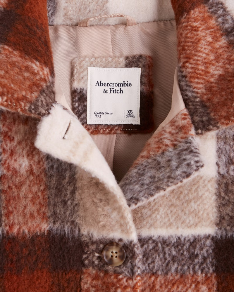 Women's Cropped Cozy Shirt Jacket | Women's New Arrivals | Abercrombie.com | Abercrombie & Fitch (US)