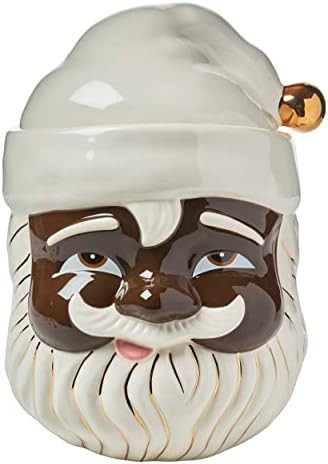 Glitterville Papa Noel Cookie Jar in Black | Hand Painted and Glazed | Collectable | Amazon (US)