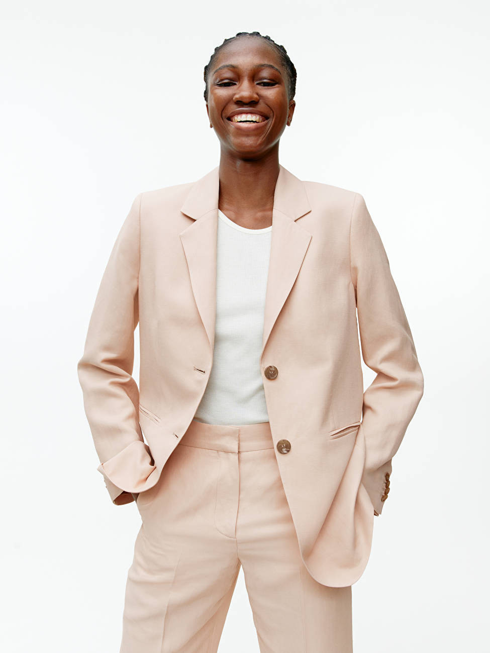 Oversized Linen Blend Blazer | ARKET (US&UK)