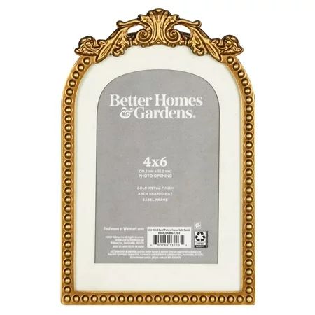 Better Homes & Gardens 5x7 Primrose Tabletop Picture Frame Gold | Walmart (US)