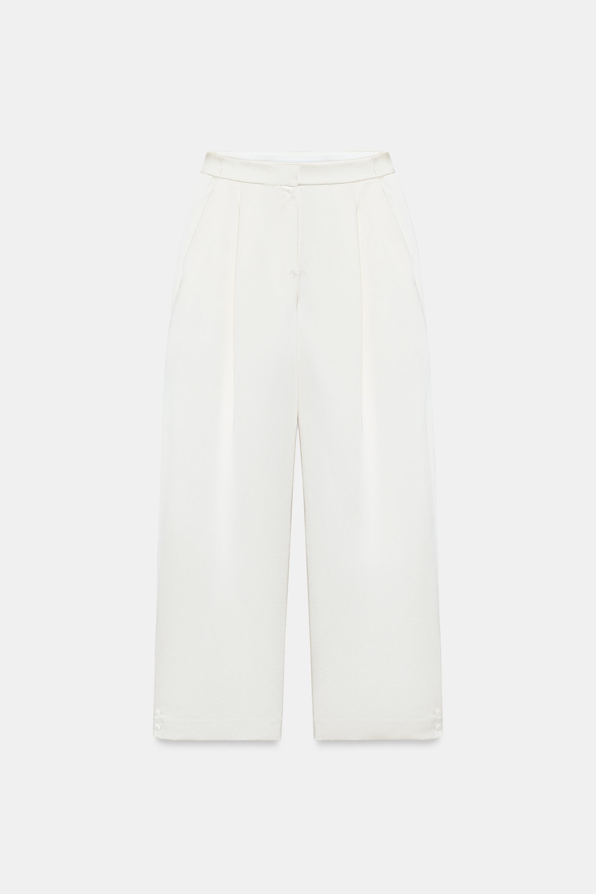 SATIN BARREL PANTS | Zara US