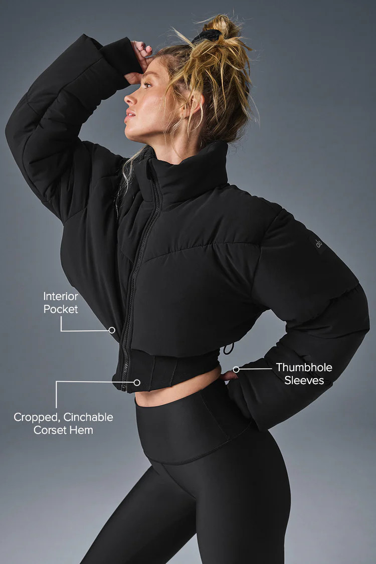 Main Act Corset Puffer - Black | Alo Yoga (US)