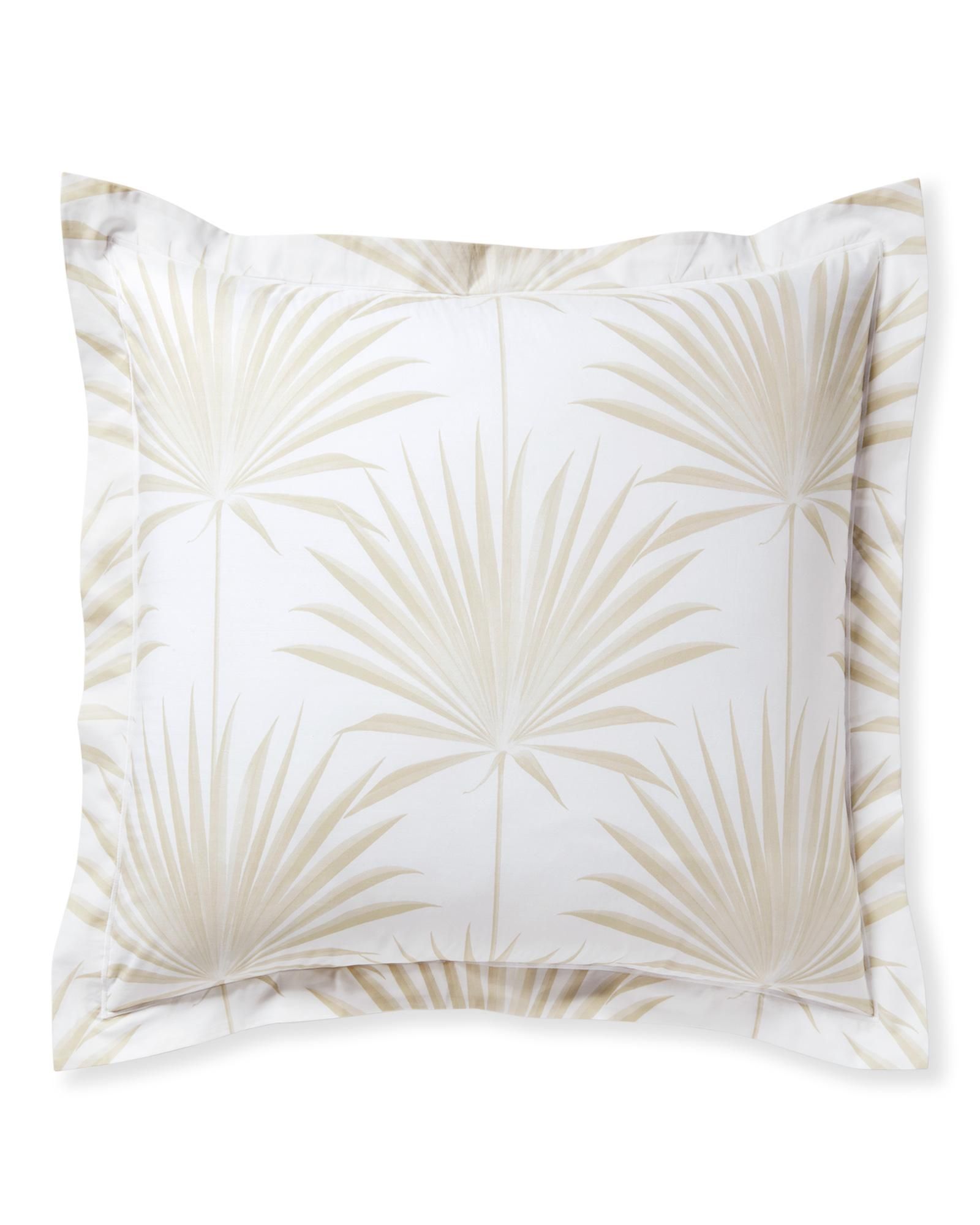 Island Palm Percale Sham | Serena and Lily