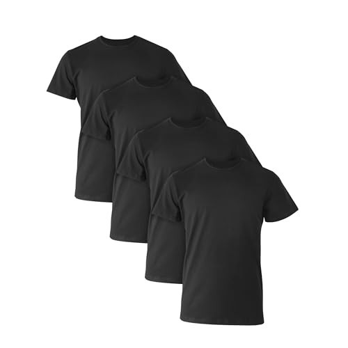 Hanes Ultimate Men's Hanes Men's Ultimate Undershirt, Soft and Stretch, Best Shirts for Men, Black, 4-Pack | Amazon (US)