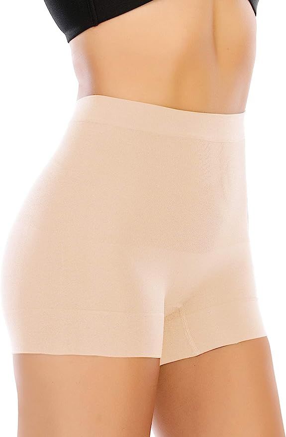 Womens Seamless Shaping Boyshorts Panties Tummy Control Underwear Slimming Shapewear Shorts | Amazon (US)