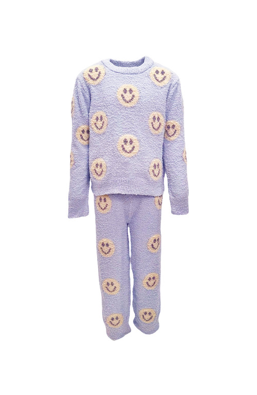 Lola + The Boys Smiley Fuzzy Set in Light Blue at Nordstrom, Size 12-18M | Nordstrom