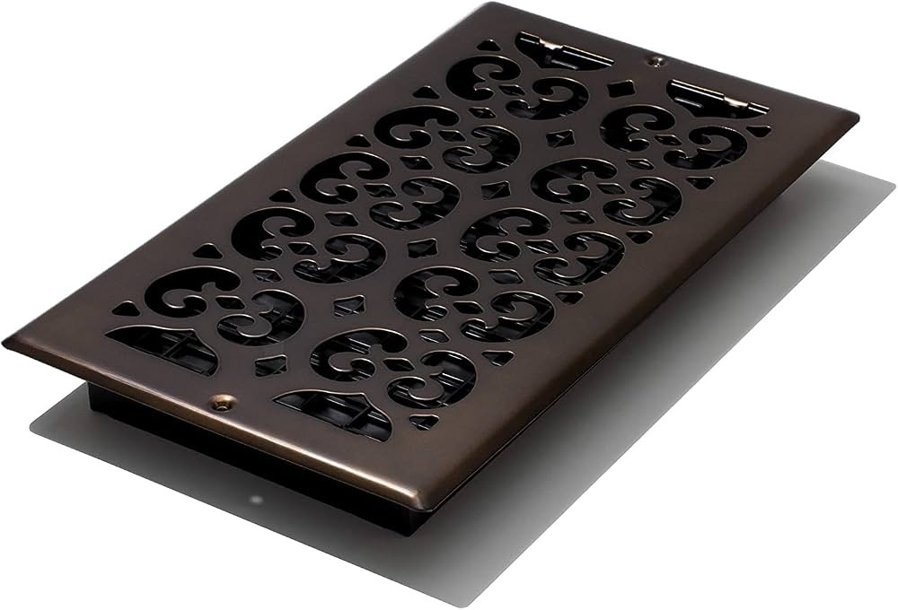 Decor Grates SP612W-RB Scroll Plated Register, 6x12 Inches, Rubbed Bronze Finish | Amazon (US)