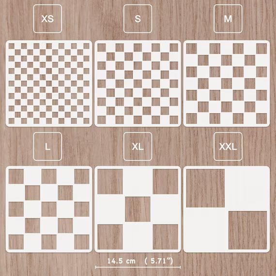 Chess board, checkers stencil 14.5 cm, squares stencil | Etsy (US)