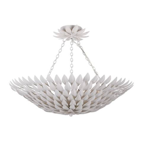 Crystorama Broche 24 1/2" Wide Matte White Ceiling Light | Lamps Plus