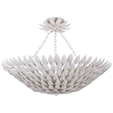 Crystorama Broche 24 1/2" Wide Matte White Ceiling Light | Lamps Plus