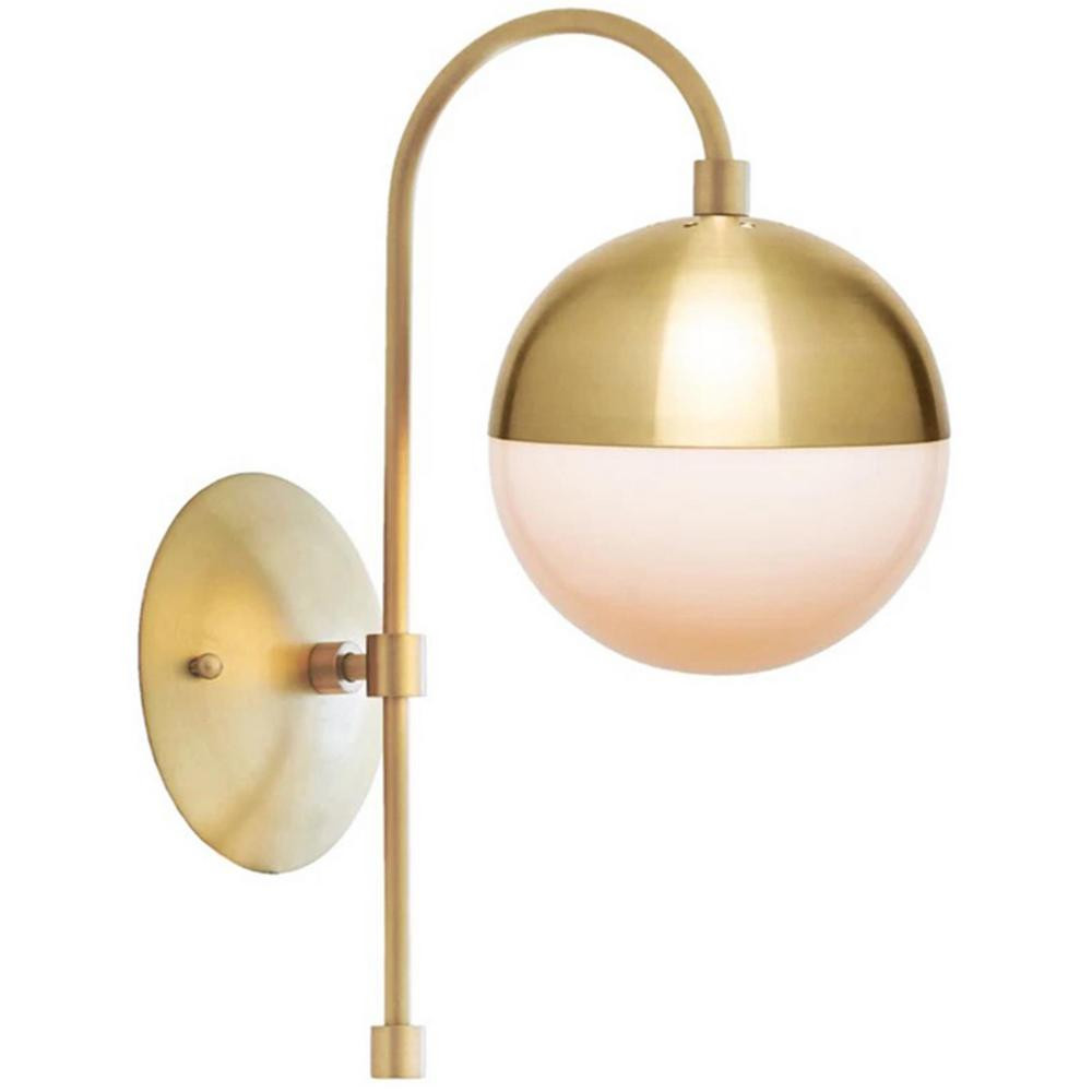 A TOUCH OF DESIGN Klara 6 in. Brass Metal Midcentury Modern Wall Sconce | The Home Depot