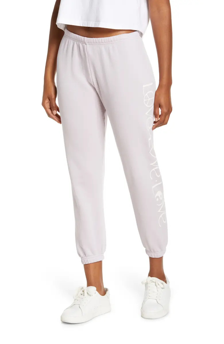 Peace Perfect Cotton Terry Cloth Sweatpants | Nordstrom