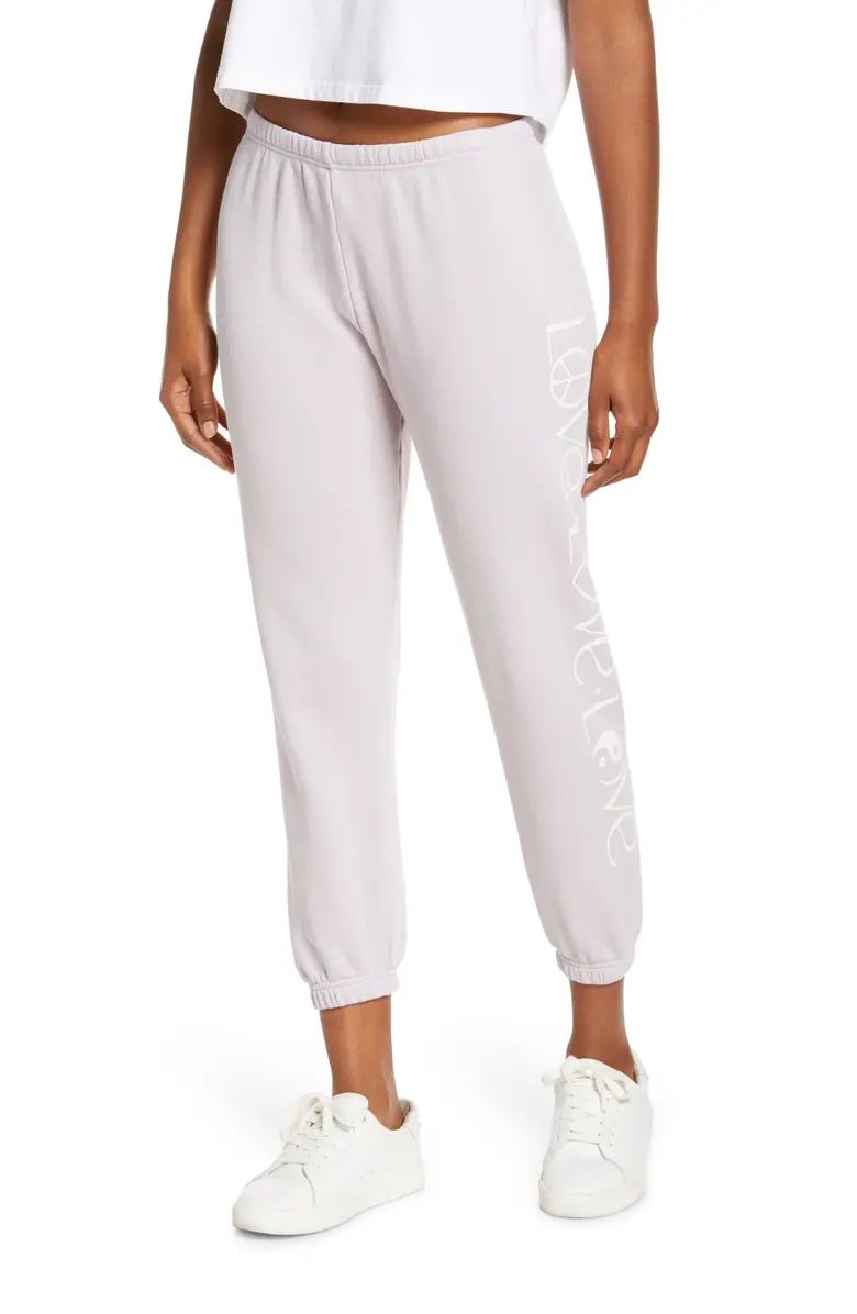 Peace Perfect Cotton Terry Cloth Sweatpants | Nordstrom