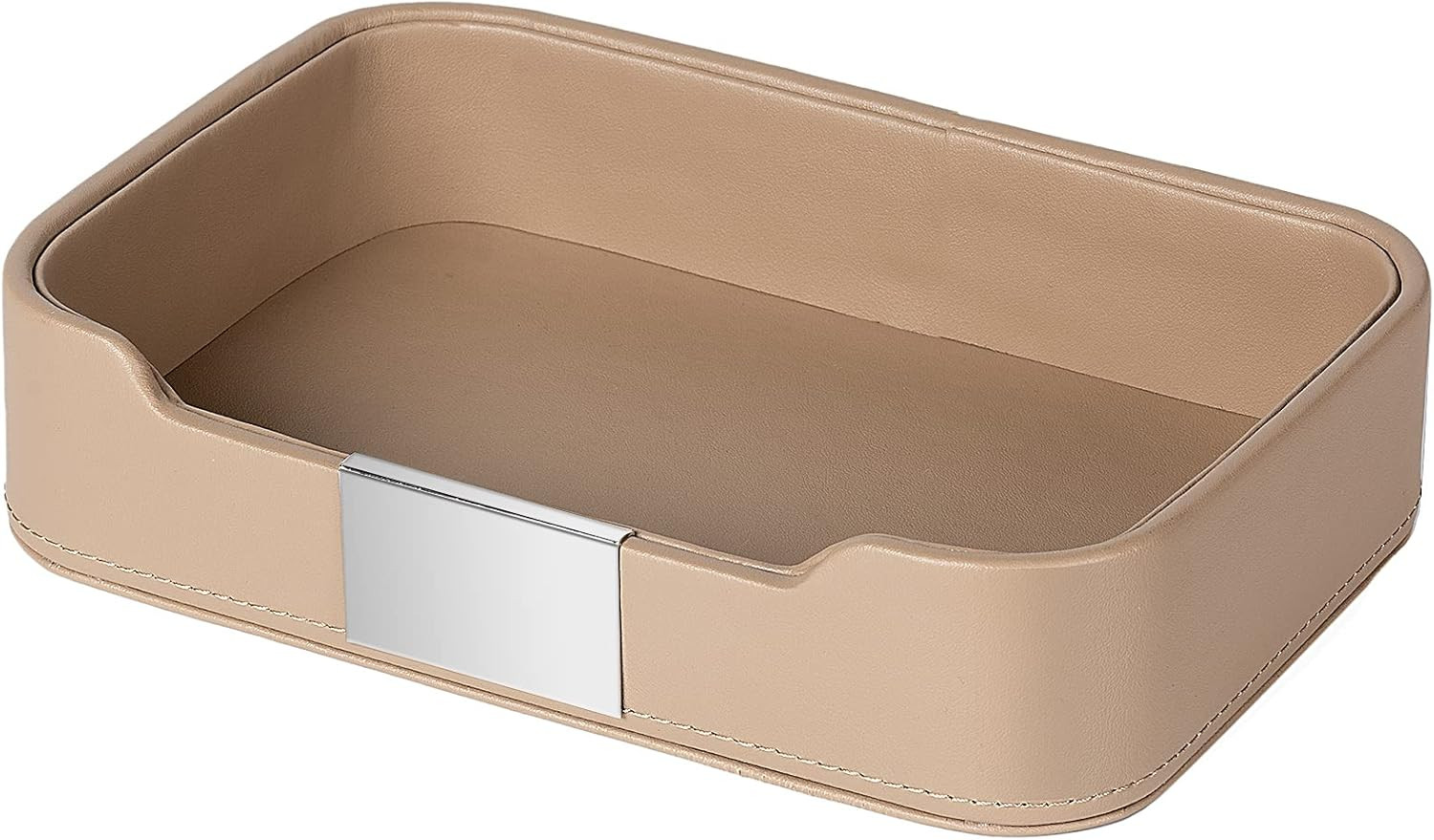 SANZIE Luxury Leather Tray with Hardware jewellry Storage,Organizer for Keys,Phone,Wallet,Coin Ch... | Amazon (US)