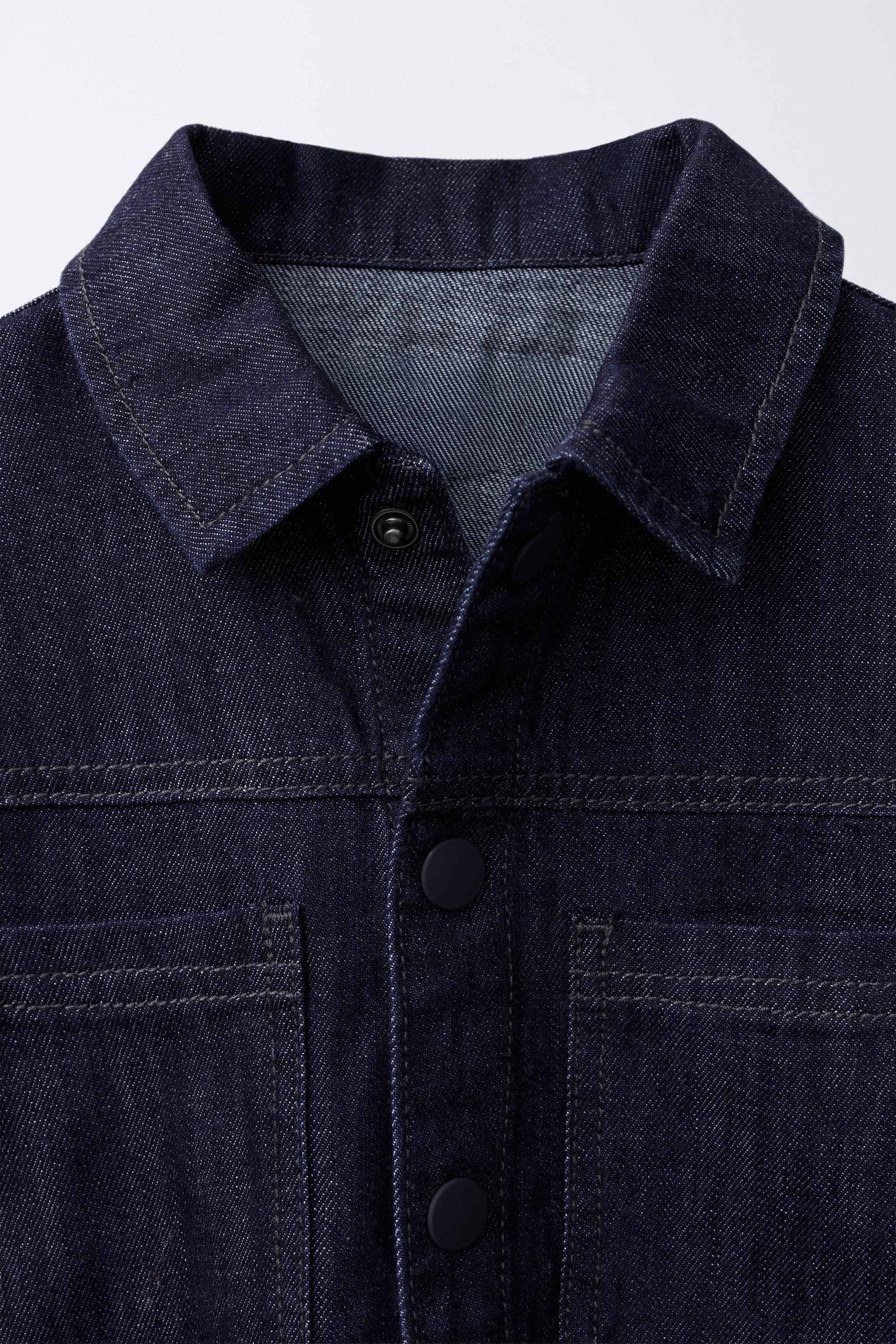 RUBBERIZED BUTTON DENIM SHIRT | Zara US