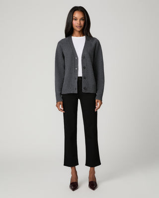 Mason Ankle Straight Jean - Black Shadow | Paige