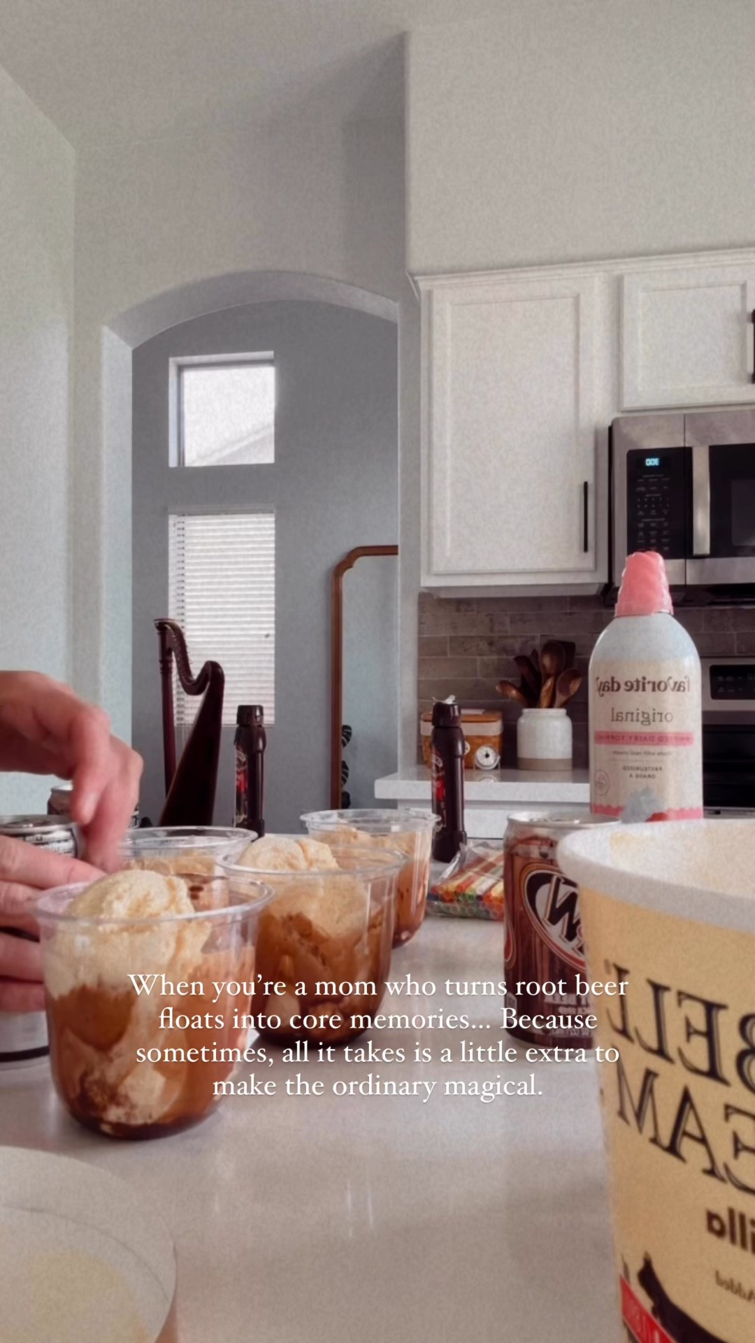 They asked for root beer floats… and my brain immediately went, “How can we make this magical?” ✨

Not because it had to be fancy.
Not because I had anything Pinterest-worthy in mind.
But because I’ve learned that some of the most meaningful moments happen when I lean into the simple ones and add just a tiny sprinkle of intention.

So I grabbed the cups we don’t usually use. Set it up a little differently. Took an extra minute to make it feel fun—just because.
And just like that, we had fancy footer floats (because yes, they adorably called them footer floats 😄).

It reminded me (again) that it doesn’t take big plans, perfect timing, or a lot of effort to create something beautiful.
Just a little shift in how we show up. A little creativity. A little heart.

Because the truth is—magic lives in the moments we almost rush past.
And when we slow down just enough to notice…
To play…
To make the everyday feel a little special…
That’s where the joy is.

#MakingMagicInTheEveryday #MomLife #SimpleMomentsMatter #FancyFooterFloats #IntentionalMotherhood #JoyInTheLittleThings #CoreMemoriesInTheMaking

#LTKSummerEdit #LTKKids #LTKFamily