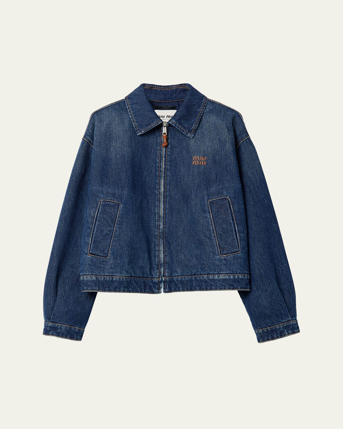 Oversized Zip-Up Denim Jacket | Bergdorf Goodman