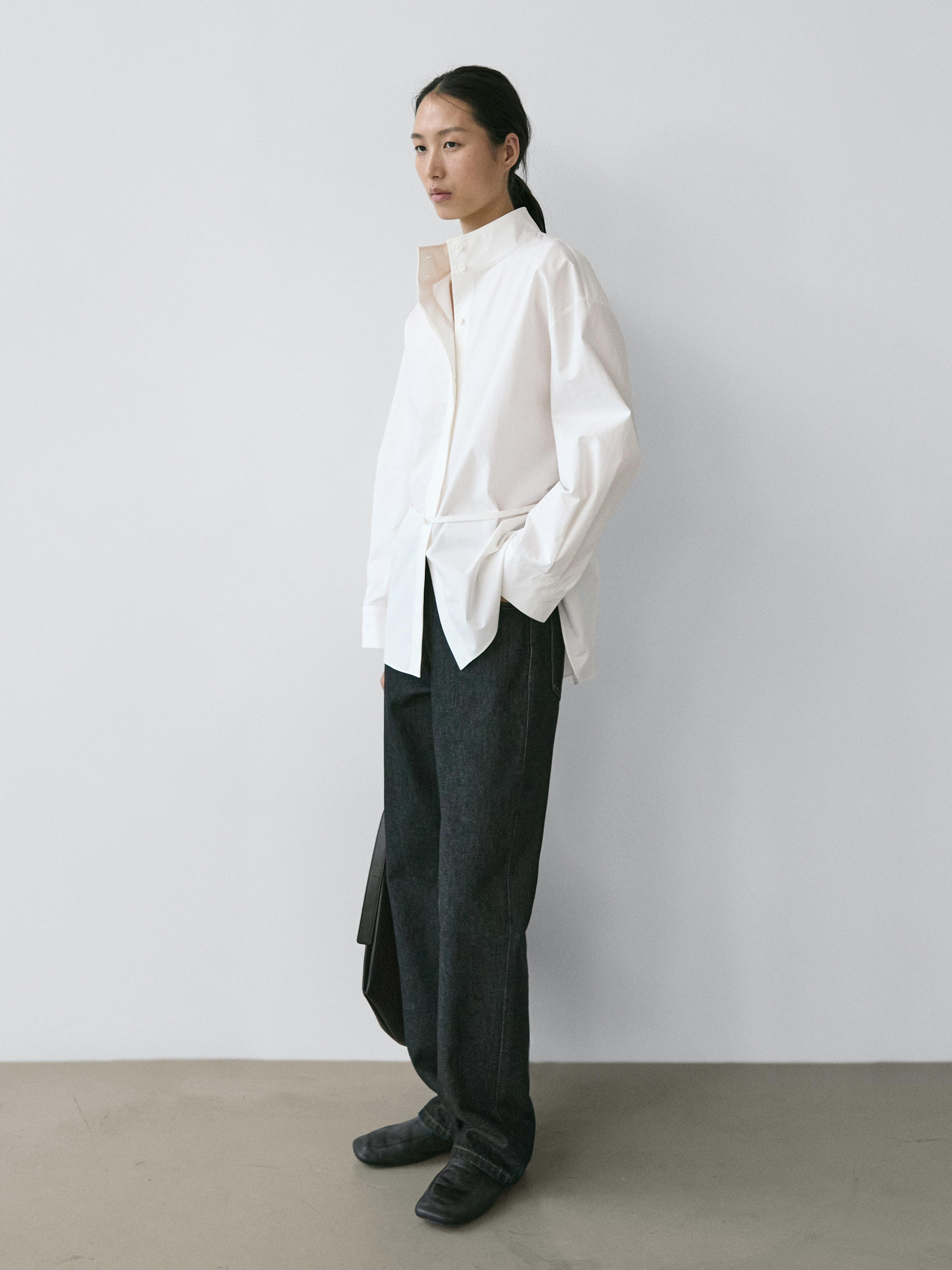 Recht model comfort jeans met hoge taille | Massimo Dutti NL