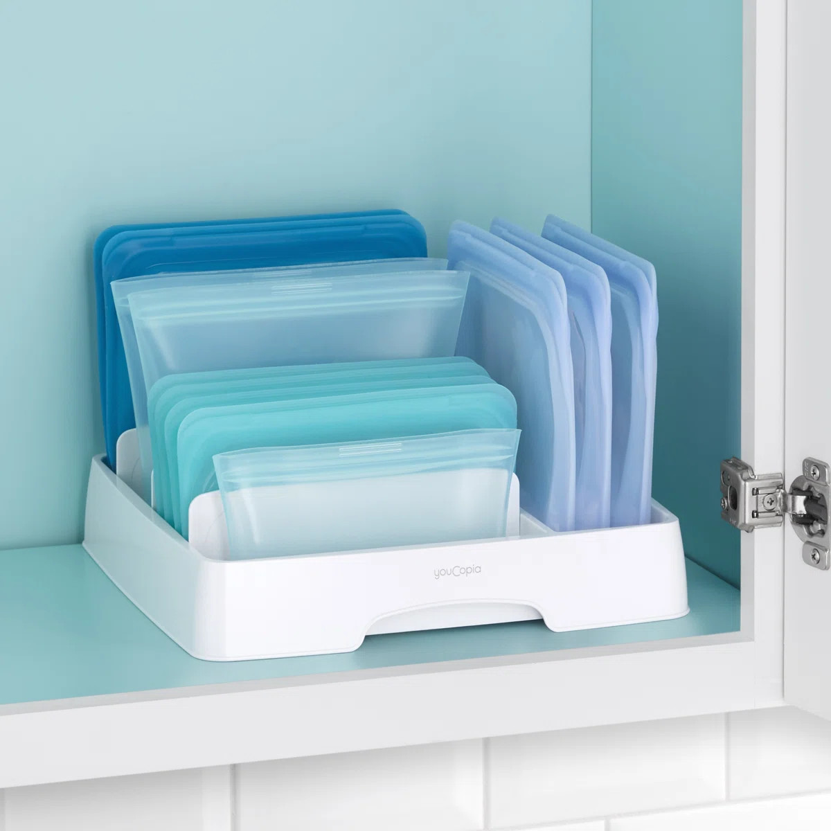 YouCopia® StoraLid® Food Container Lid Organizer, Medium, Adjustable Plastic Lids Storage | Wayfair North America