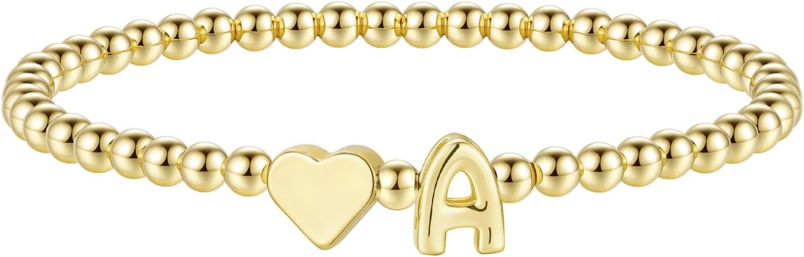 M MOOHAM Stocking Stuffers for Teen Girls Women - Dainty Gold Initial Beaded Bracelets for Women ... | Amazon (US)