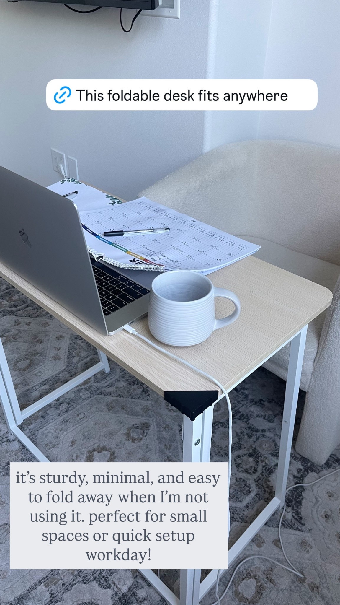 If you need a workspace that doesn’t take over your home, this desk is perfect. It folds flat, sets up in seconds, and still feels super sturdy. This desk is just want you need for small spaces or flexible work setups.

#LTKU #LTKFindsUnder100 #LTKHome