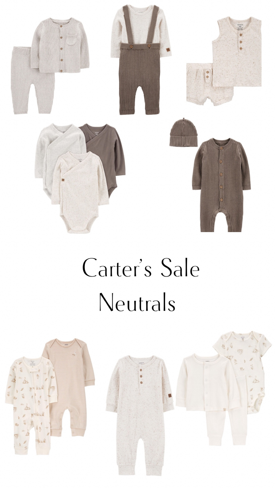 last day for carters sale! 
some gender neutral finds. Giving sad beige baby but still cute 🤣🫶🏻

#LTKkids #LTKsalealert #LTKbaby