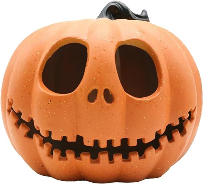 Halloween Pumpkin Lantern, Jack O Lantern Pumpkins, Battery Operated Light Up Pumpkin Halloween O... | Amazon (US)