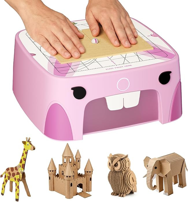 Kids Cardboard Cutter Tool for Ages 3+, Safe Power Bladeless DIY Construction Kit, Educational ST... | Amazon (US)