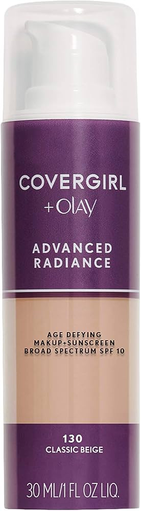 COVERGIRL Advanced Radiance Age Defying Foundation Makeup, Creamy Natural 120, 1 Ounce (Packaging... | Amazon (US)
