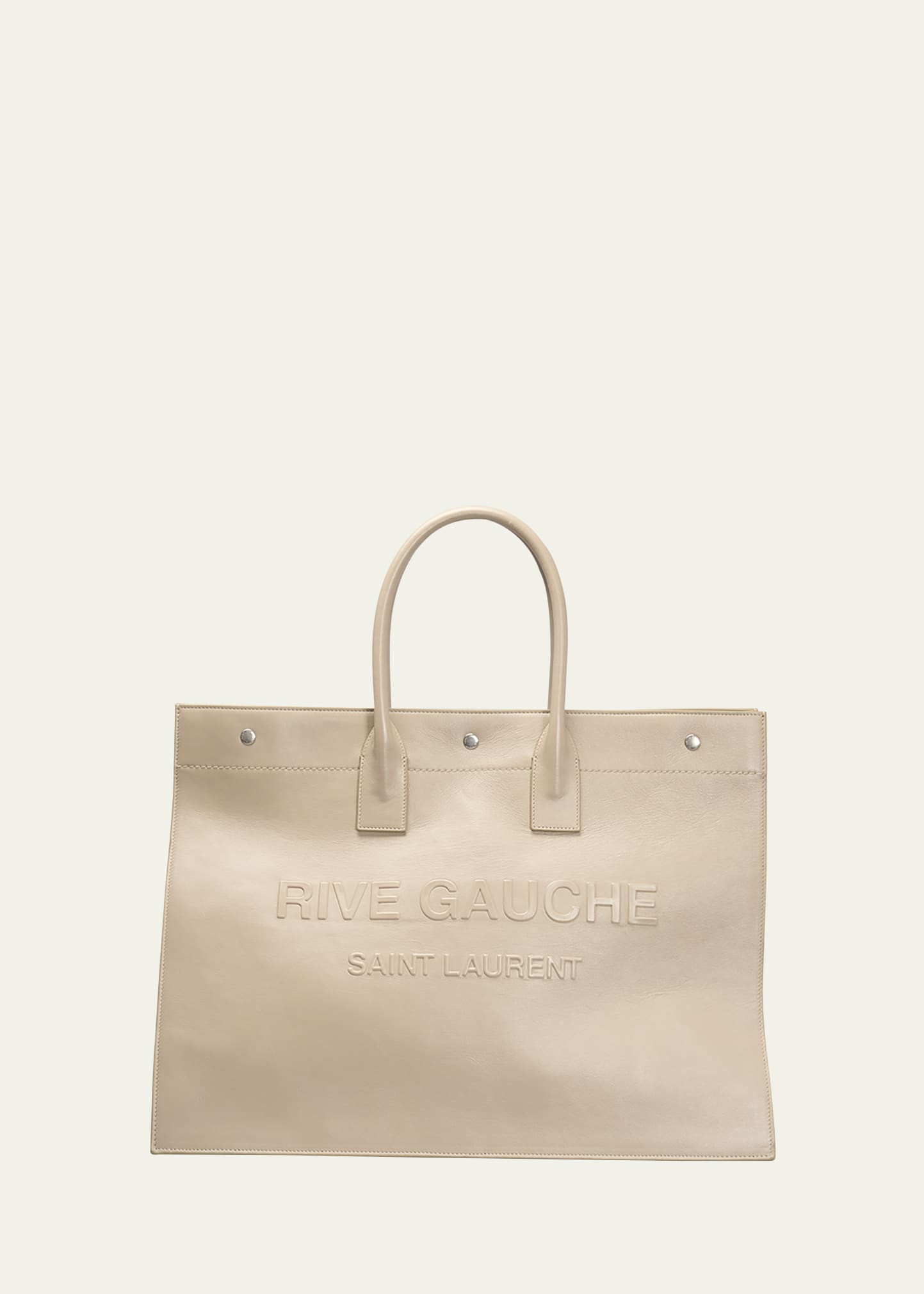 Saint Laurent Men's Rive Gauche Leather Tote Bag | Bergdorf Goodman