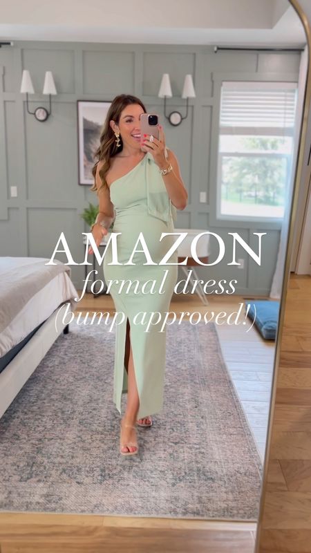 #formal #formaldress #weddingguest #maternity 
Wearing size medium in the stretchiest most comfortable formal I’ve worn ALL season with the bump! stunning without one as well, but I wear a small! Fits TTs! 

#LTKwedding #LTKbump #LTKfindsunder100