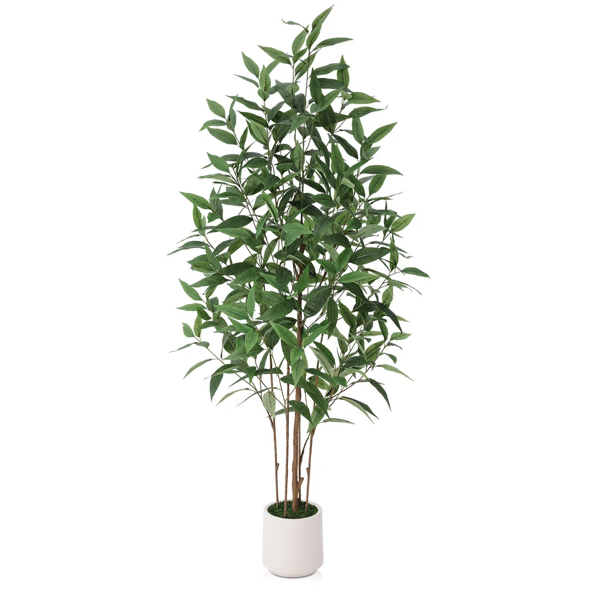 Adcock Artificial Eucalyptus Tree 5ft Tall Faux Plant - Realistic Greenery with 416 Leaves & 8.5i... | Wayfair North America