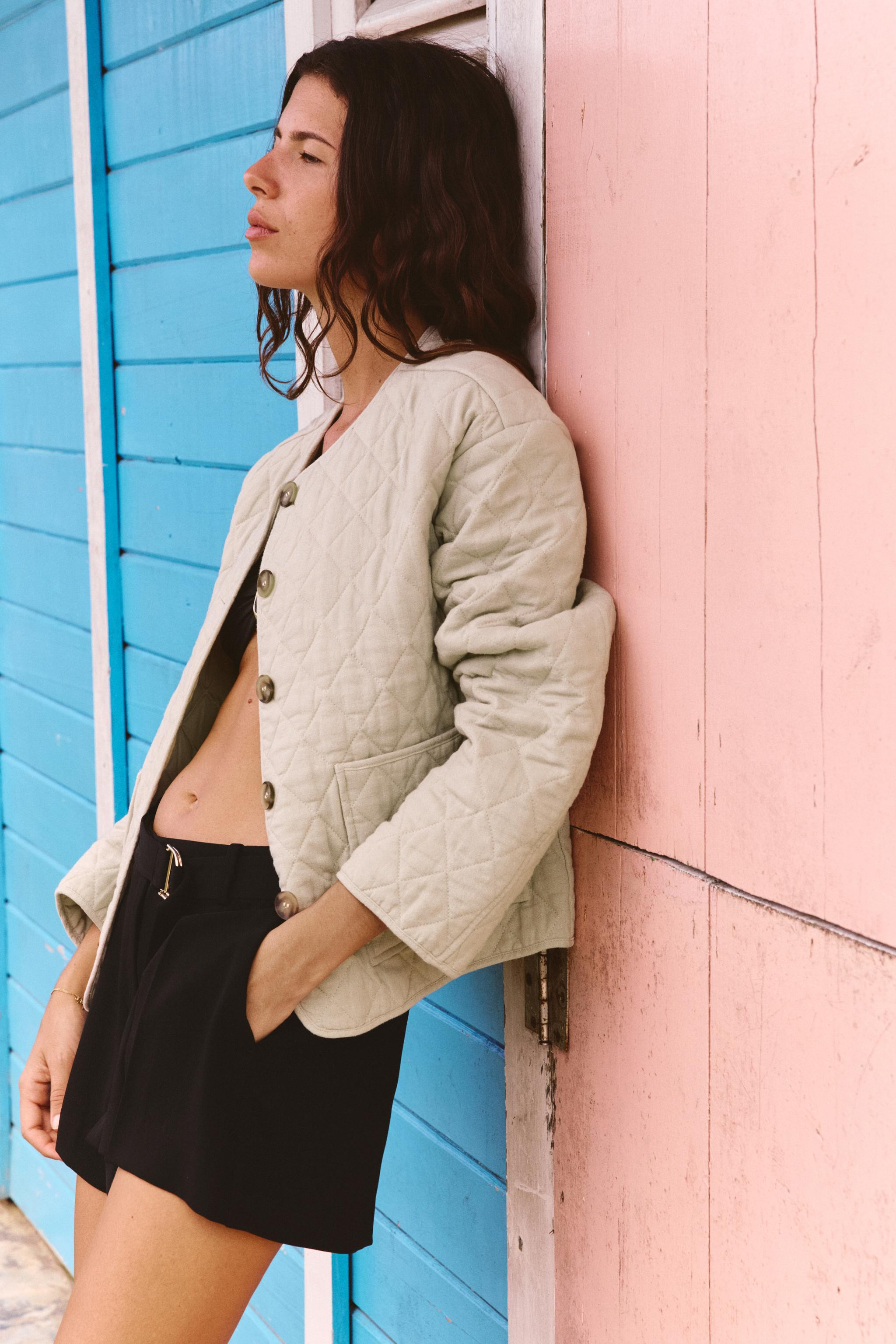 PADDED LINEN JACKET | Zara UK