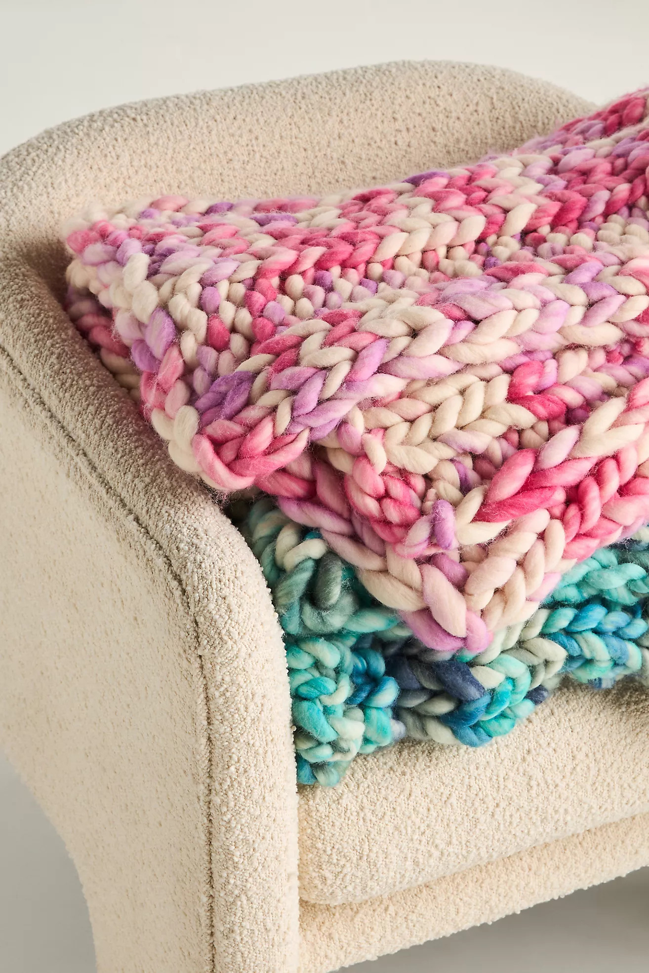 Chunky Knit Wool Throw Blanket | Anthropologie (US)