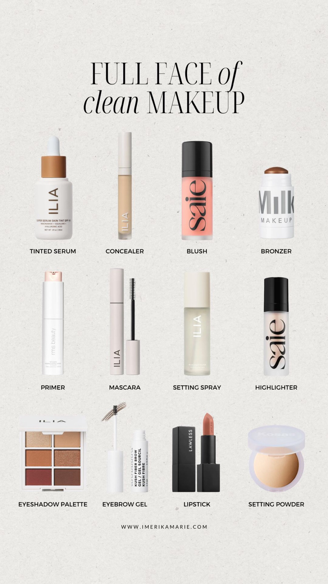 full face of clean makeup. makeup routine. sephora clean makeup. ilia tinted serum. ilia. milk makeup. saie makeup. lawless lipstick. kosas setting powder.

#LTKunder100 #LTKunder50 #LTKbeauty