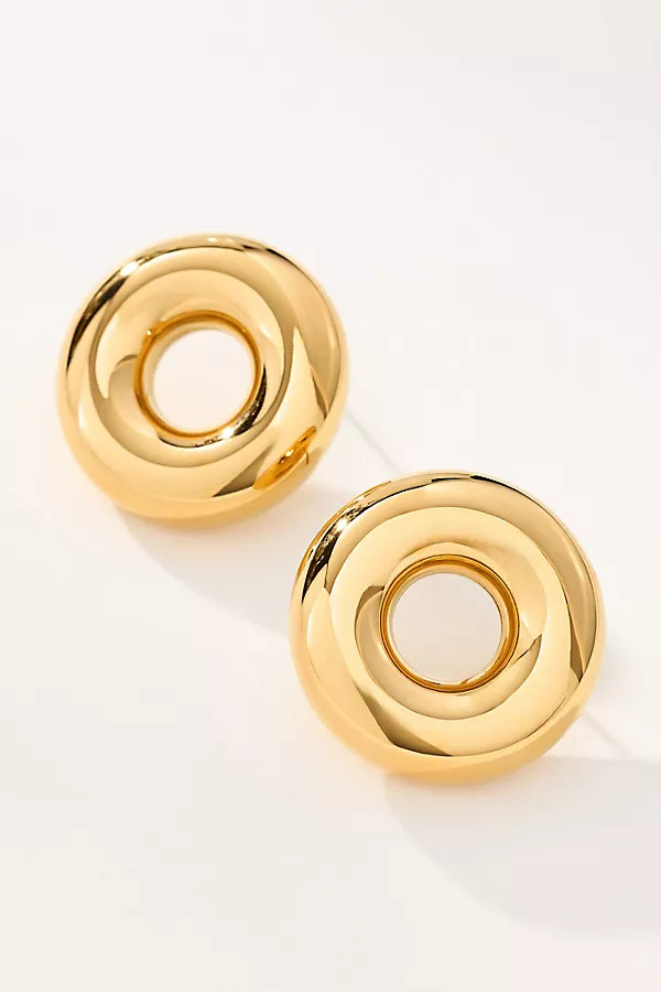Metal Button Stud Earrings | Anthropologie (US)