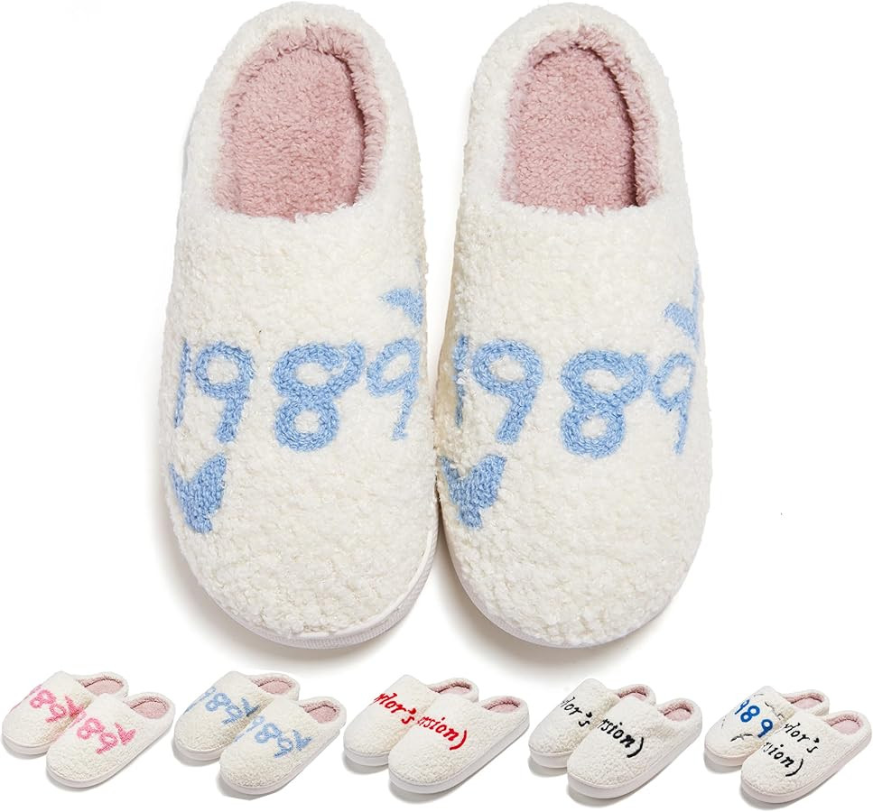 Taylors Slippers For Women Men, Comfy Bedroom Slippers, Cute Ladies Cozy Fluffy Fuzzy House Slipp... | Amazon (US)