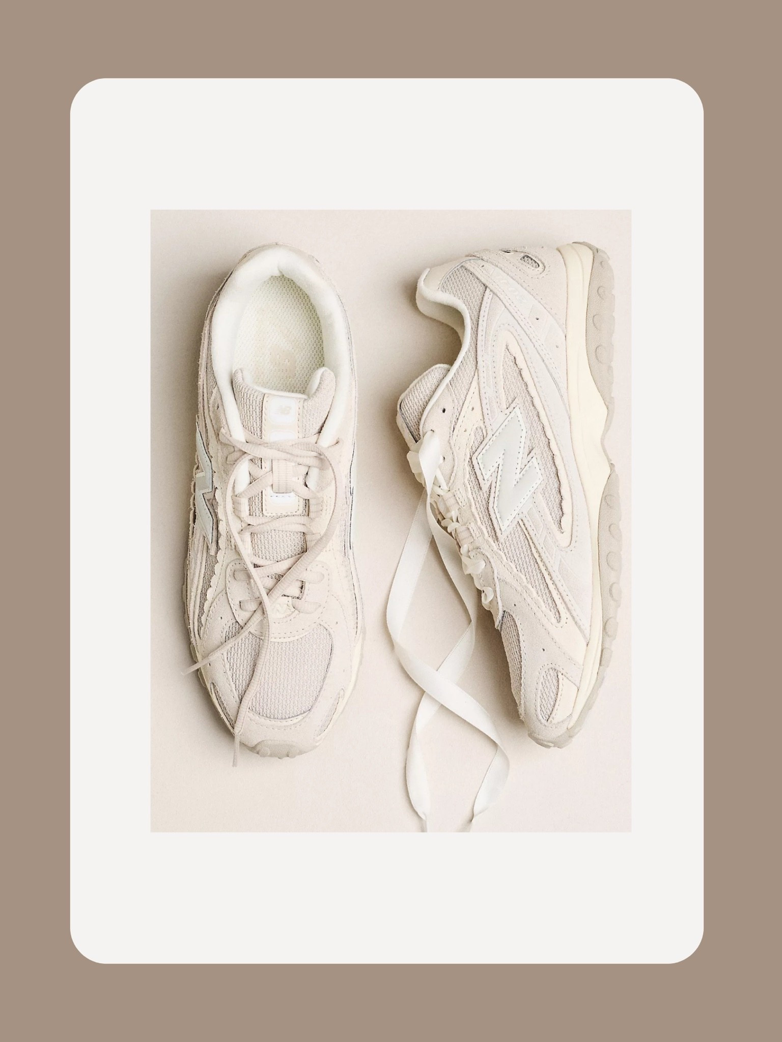 | the cutest sneakers with ribbon shoe laces | neutral shoes | new balance sneakers |

#LTKootd #LTKfitnessgoals #LTKActive
