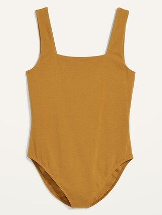 Fitted Sleeveless Square-Neck Bodysuit for Women | Old Navy (US)