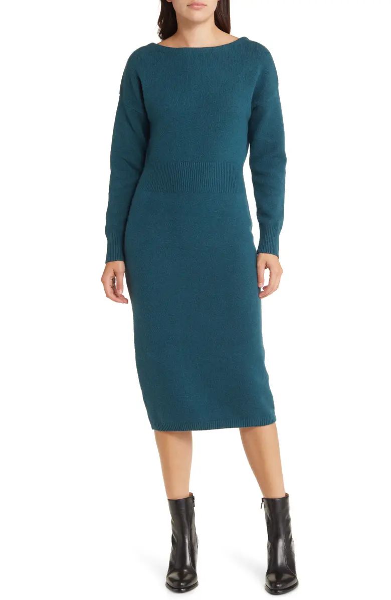 Long Sleeve Midi Sweater Dress | Nordstrom