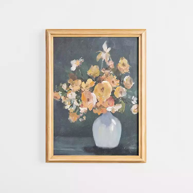 Golden Floral Framed Art Print | Kirkland's Home
