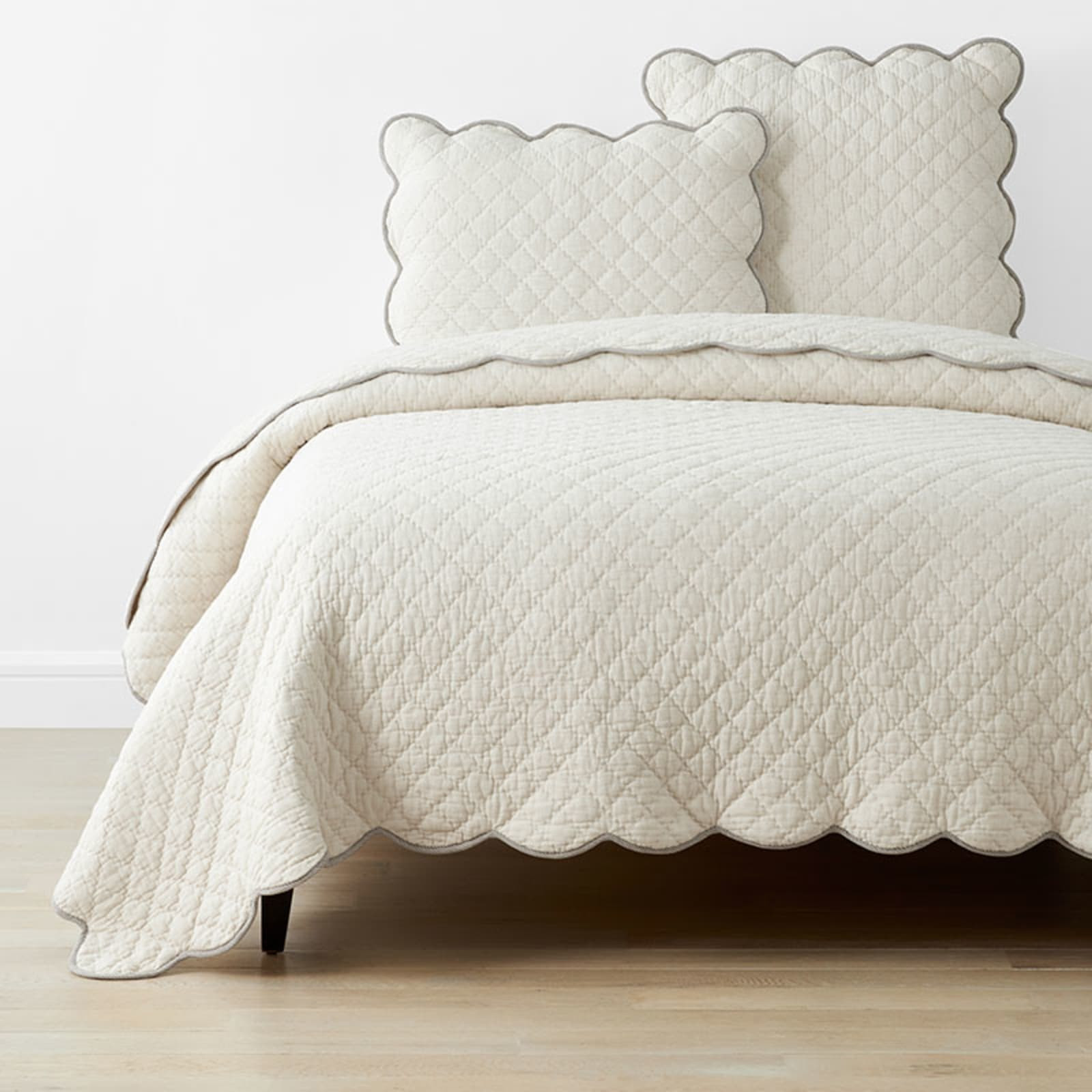 Giulietta Scallop Quilt - Natural, Full/Queen | The Company Store
