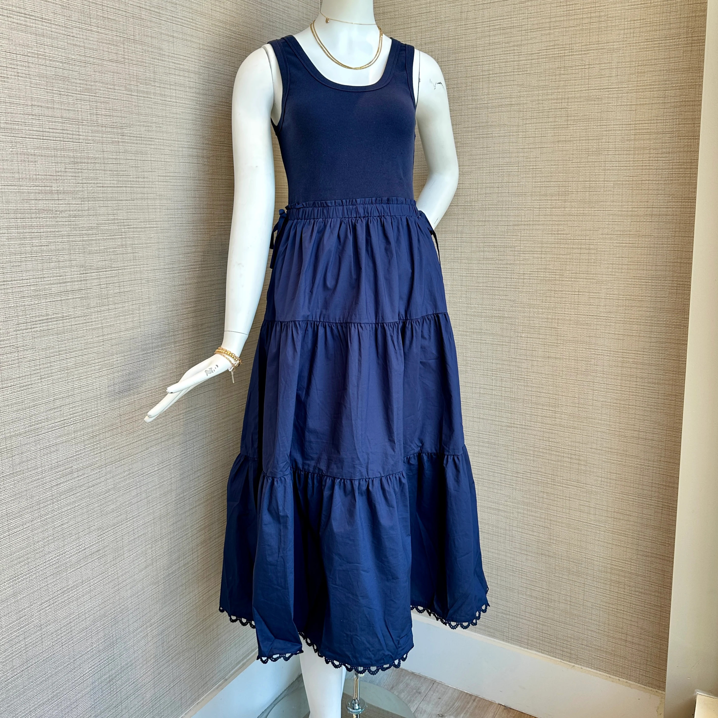 Knit Tank Poplin Dress | MTT Collective