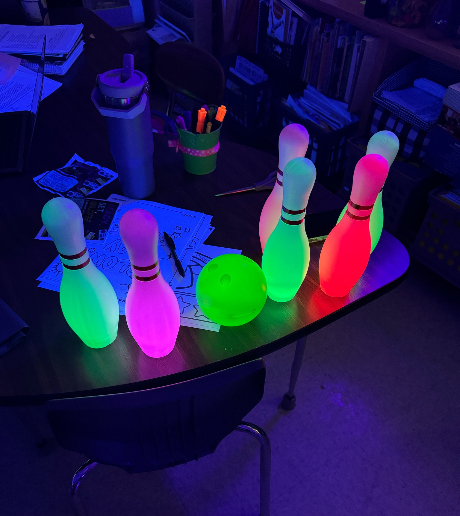 Glow Party 🎉 We had so much fun dancing our hearts out to second grade favorites 😆

To break up some of the time we also added light up bowling! 🎳 

#glow #dance #school #activities 

#LTKGiftGuide 

#LTKParties #LTKKids