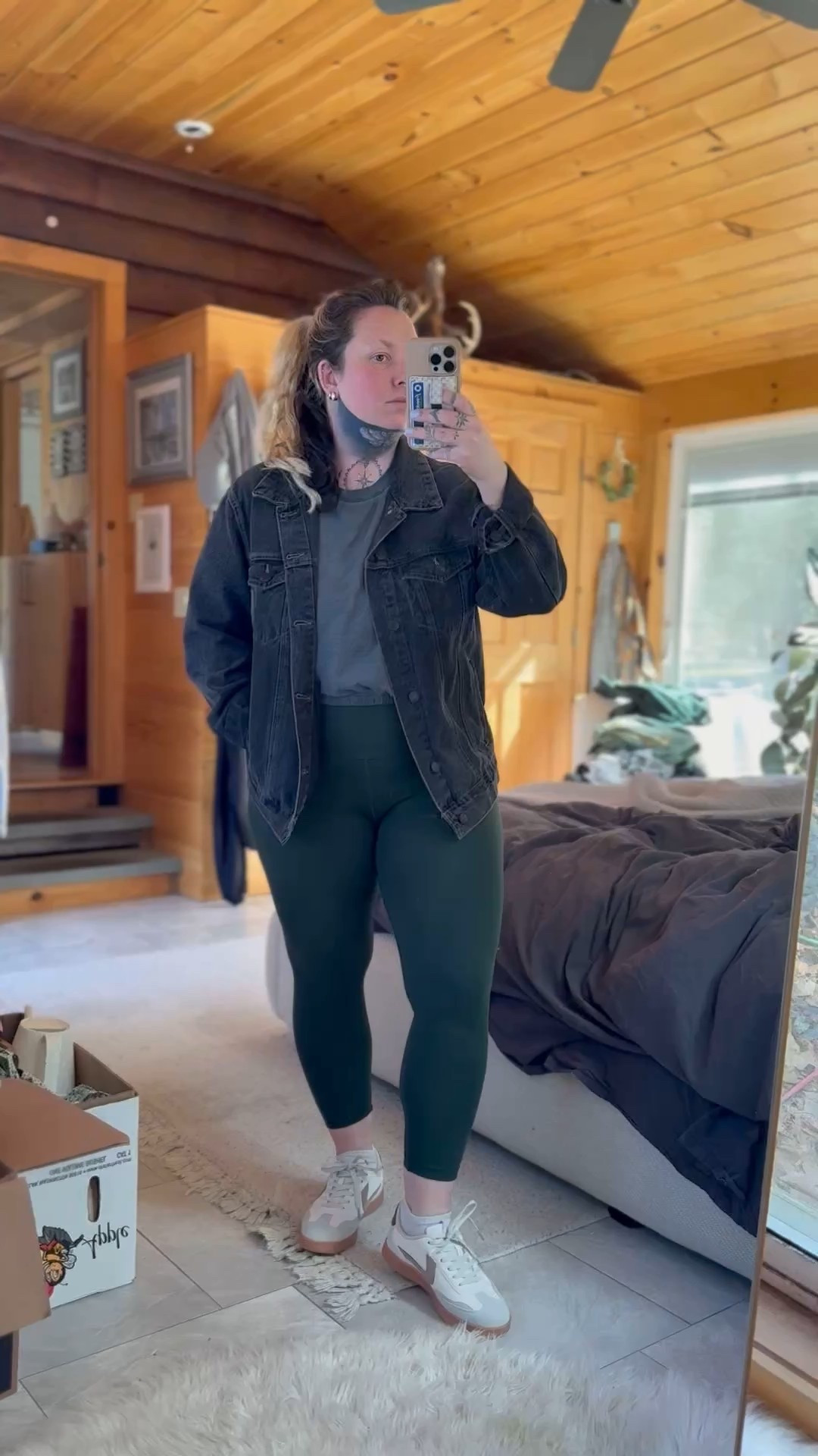 I wasn’t looking for new sneakers… but they found me.
These neutral retro-style sneakers were an instant yes—the kind of shoe that somehow works with everything. Styled them with dark green leggings, a cropped black tee, and (of course) stole my husband’s black denim jacket to finish the look.

Comfy, casual, and a little vintage without trying too hard. Linking the exact pair and similar styles in case they found you too.

#LTKStyle #neutralfashion #sneakerobsessed