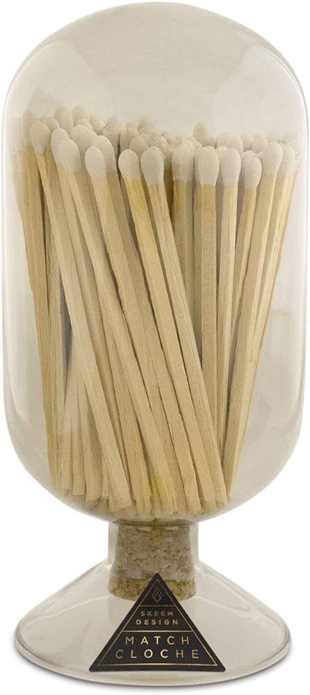 Skeem Design Fireplace Glass Match Cloche with Striker - Smoke - 120 Small Match Sticks | Amazon (US)