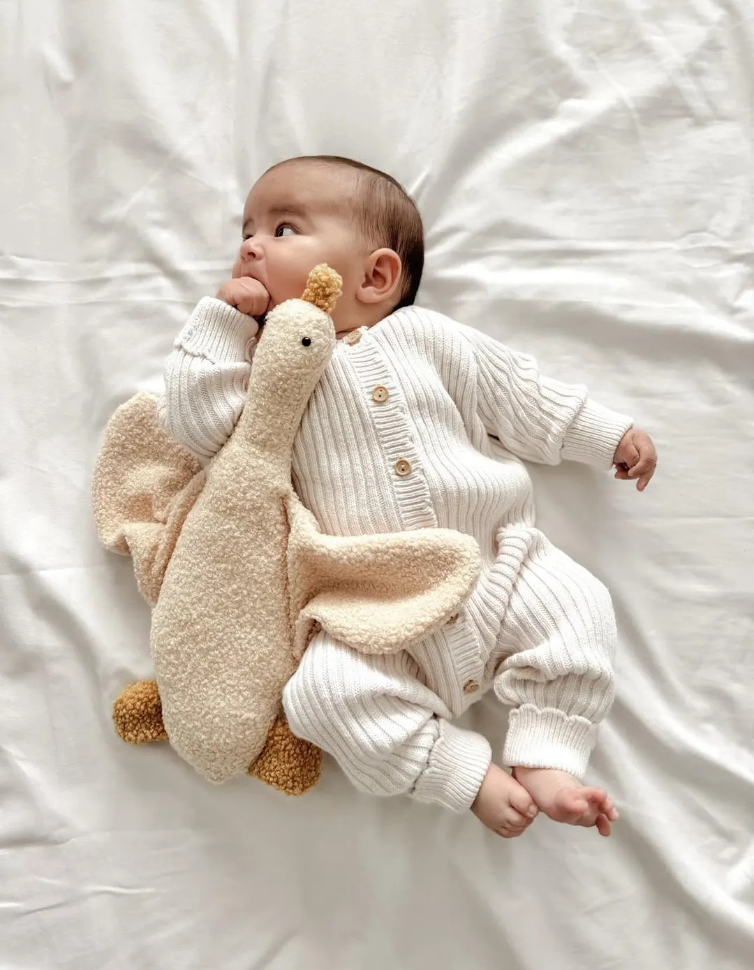 Handmade Goose Teddy, Goose Toy, Boucle Goose, Boucle Toy, Newborn Comforter, Goose Soft Toy, New... | Etsy (Global)