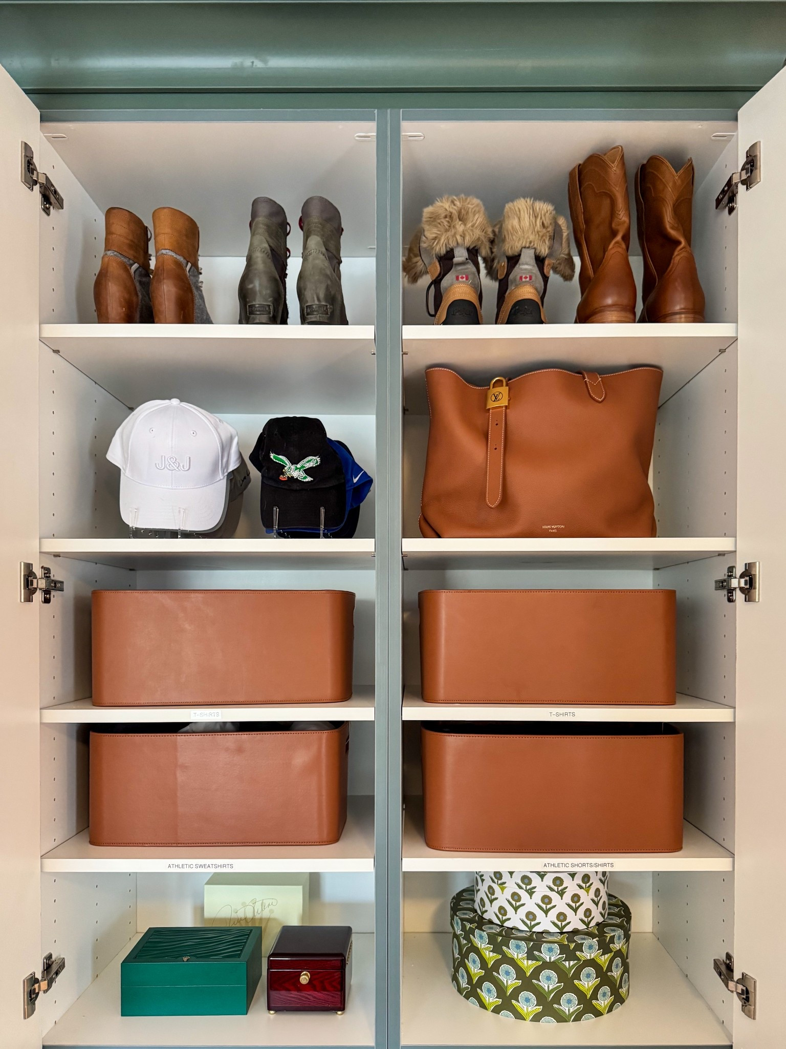 We absolutely love the look of these sleek, stylish bins we added to hide the clutter in our client’s closet. We also used a hat organizer to display baseball caps. Both are tagged in this post 🫶🏼

#LTKStyleTip #LTKSpringSale #LTKFamily